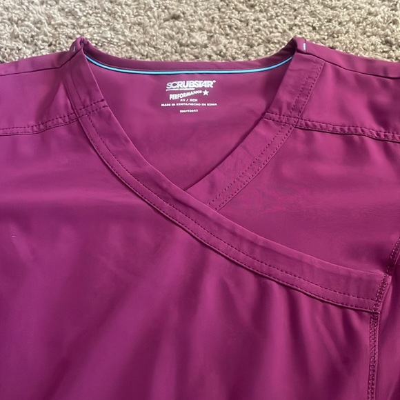 Ladies Scrubstar Premium Performance wine scrubwear. Style # SSL09841T Sz XS - Picture 5 of 15